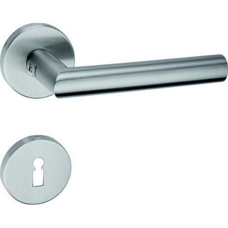 Poignée+entrées de porte INOX Rosace BB