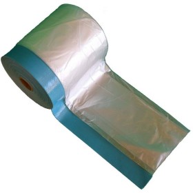 Feuille statique de protection 270cmx17m avec ruban tissu bleu longue durée UV