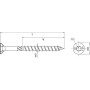 Vis à bois 8.0x460 TX40 SPEEDO SK tête conique 25pces