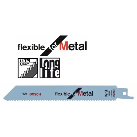 Lame de scie sabre "S922BF" 150mm "Bi-Métal" denture Métal 100pces