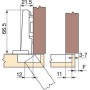 Charnière d'angle BLUM Clip Top 110° INSERTA