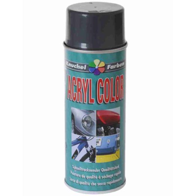 Spray de peinture émail noir brillant RAL9005 Acryl color