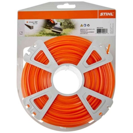 Fils de coupe STIHL orange pour Débrousailleuse 2.4mm 15.2m.