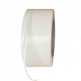 Feuillard de cerclage 16mm en Polyester blanc 850m.