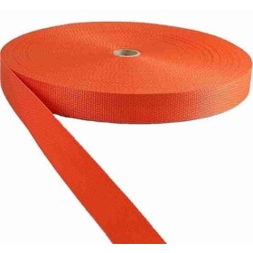 Rouleau de sangle d'arrimage orange 50mm x 100m.