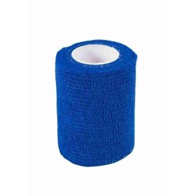 Pansements Cohésif 50mm x 4.5m. bleu, recharge 3 rouleaux.