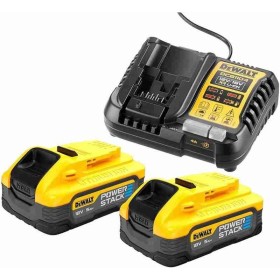 SET Dewalt de 2 Accus 18V PowerStack 5.0Ah avec chargeur rapide