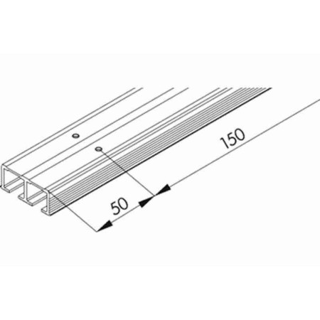 Rails de roulement double HAWA Eku Clipo 36H 2m.