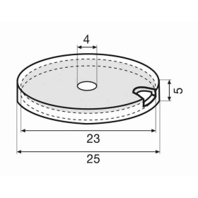 Socle pour patin de meuble WAGNER Quick-Click 20mm blanc 1pce