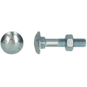 Boulons à bois 12x110mm tête bombé zingué 25pces