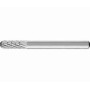 Fraise HSS sur tige PFERD 6/16x60mm bout arrondi