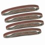 Bande abrasive 13x457mm Tissu gr40, gr80, gr120 10pces assorti.