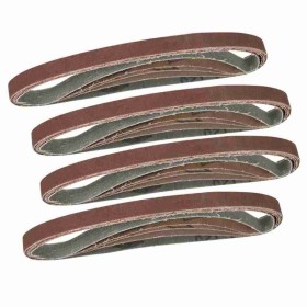 Bande abrasive 13x457mm Tissu gr40, gr80, gr120 10pces assorti.