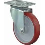 Roulettes pivotantes 125mm  200kg sur plaque à visser