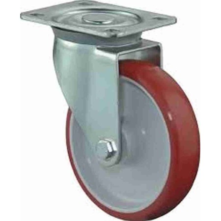 Roulettes pivotantes 125mm  200kg sur plaque à visser