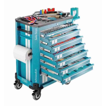 Chariot d'atelier Mécanique TECHNOKRAFT SWISS TEAM PLUS+ PRO 773 outils